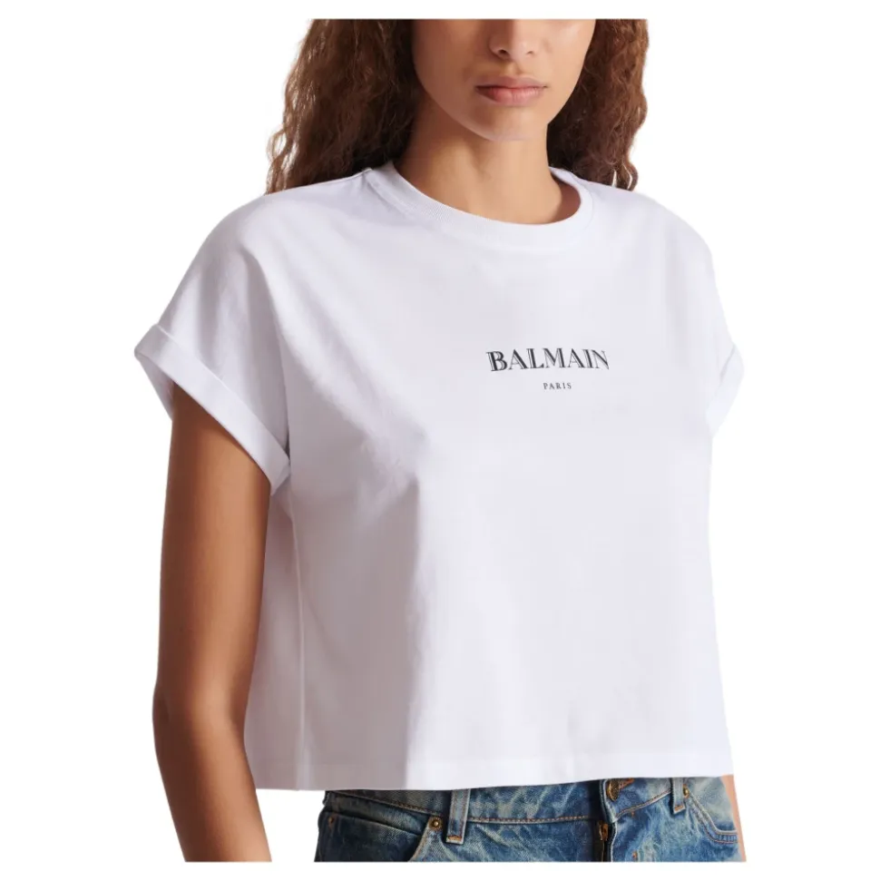Kurzes T-Shirt mit -Print