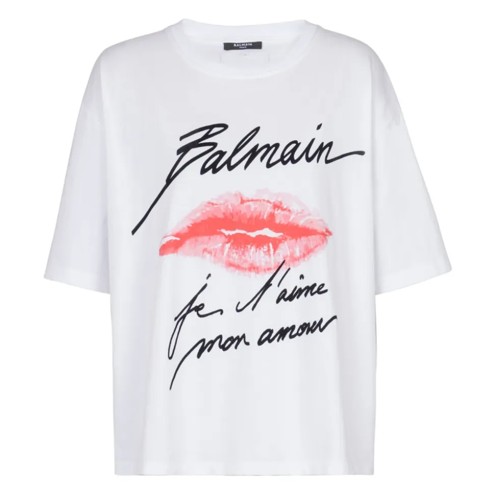 Kurzärmeliges T-Shirt mit Kiss-Print