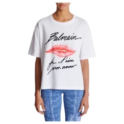 Kurzärmeliges T-Shirt mit Kiss-Print