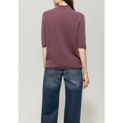 Kurzärmliger Pullover aus Kaschmir-Mischgewebe