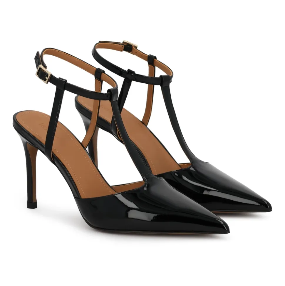 Lack Pumps mit Knöchelriemchen