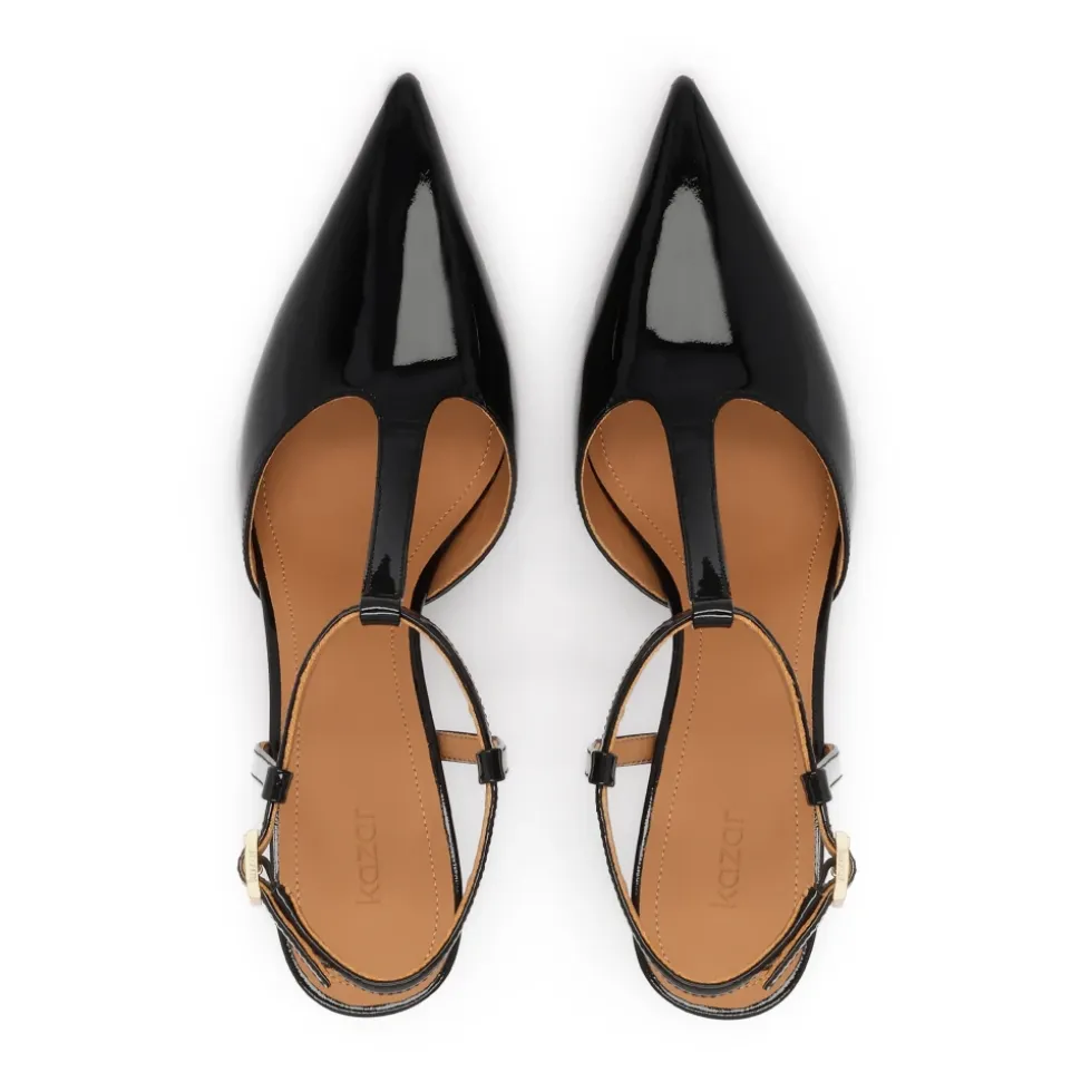 Lack Pumps mit Knöchelriemchen