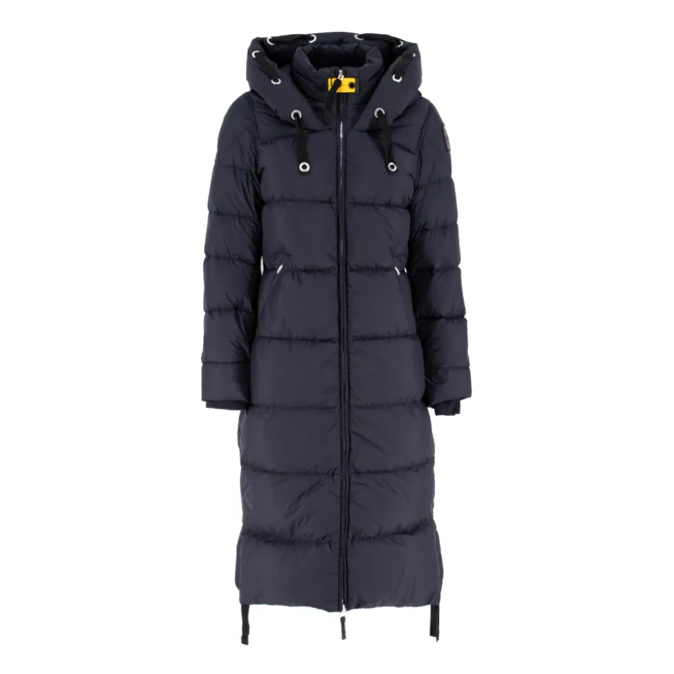 Lange Kapuzen-Daunenjacke Leichtes Nylon