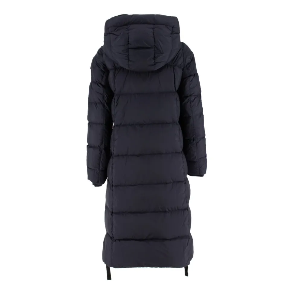 Lange Kapuzen-Daunenjacke Leichtes Nylon