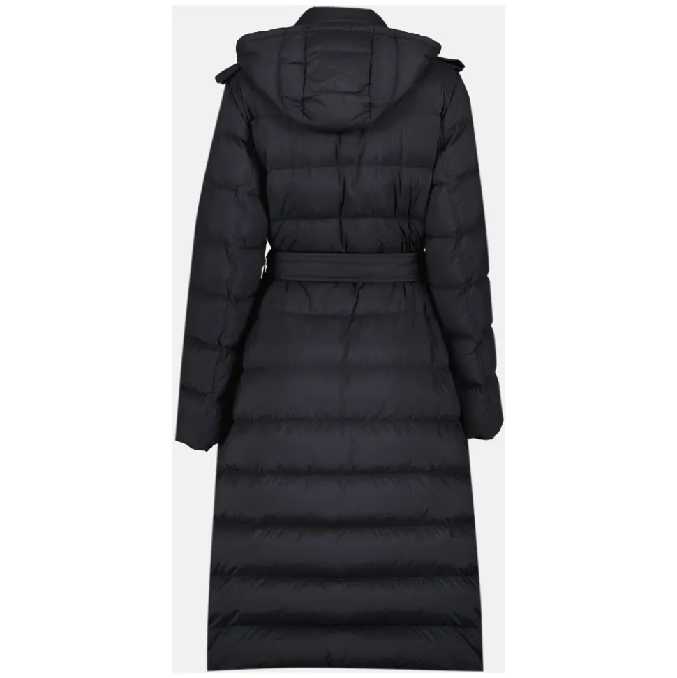 Lange Nylon Steppjacke
