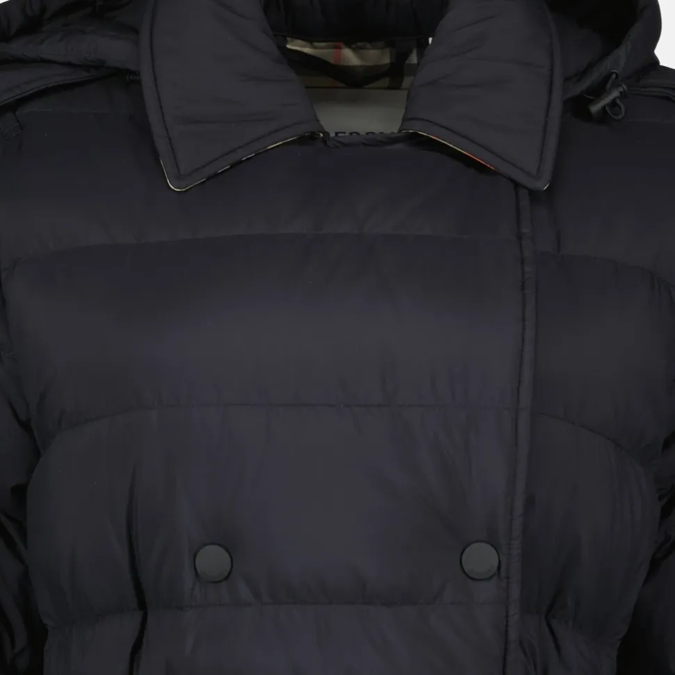 Lange Nylon Steppjacke
