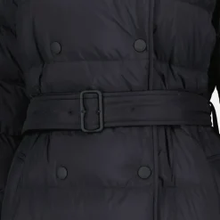 Lange Nylon Steppjacke