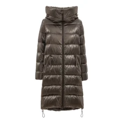 Lange Wattierte Parka mit Kapuze