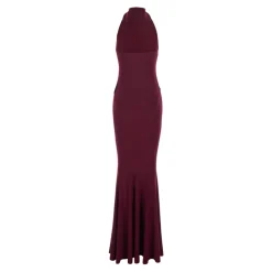 Langes Neckholder-Kleid