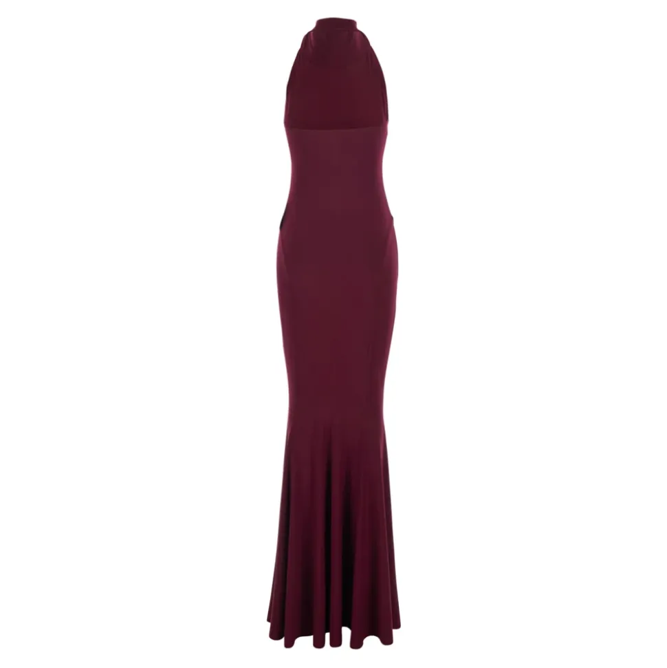 Langes Neckholder-Kleid