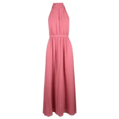 Langes Seidenkleid mit Reißverschluss hinten