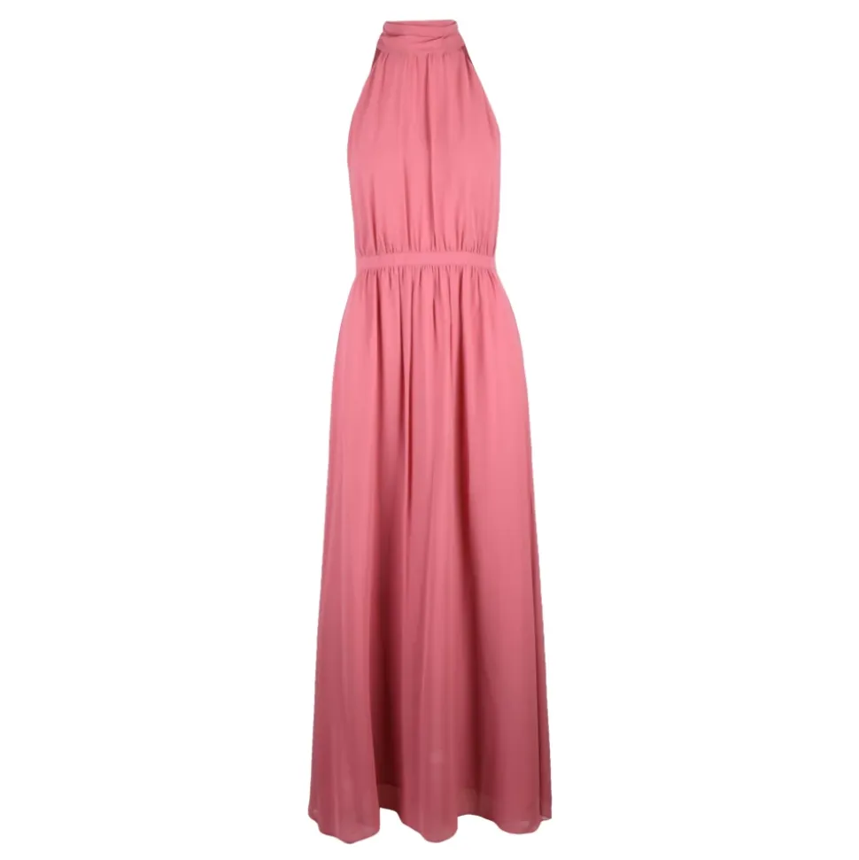 Langes Seidenkleid mit Reißverschluss hinten