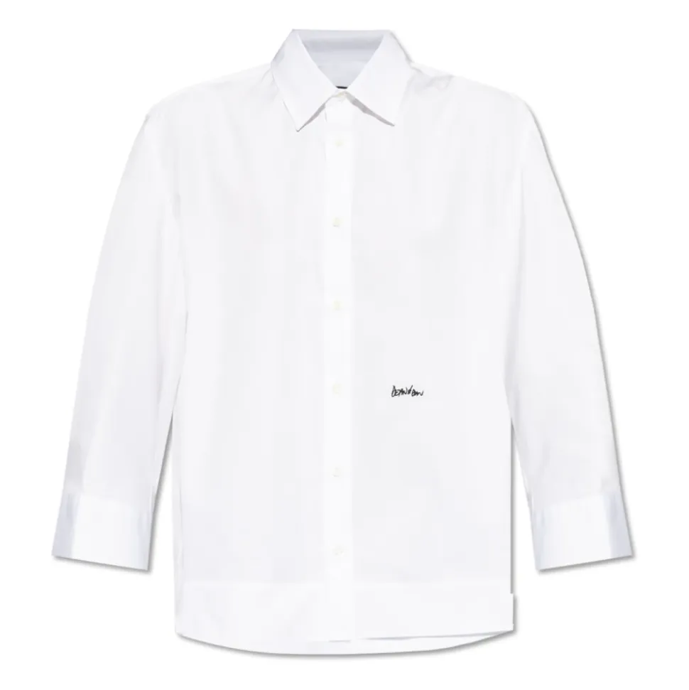 Langärmliges Shirt mit Logo-Stickerei