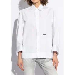 Langärmliges Shirt mit Logo-Stickerei
