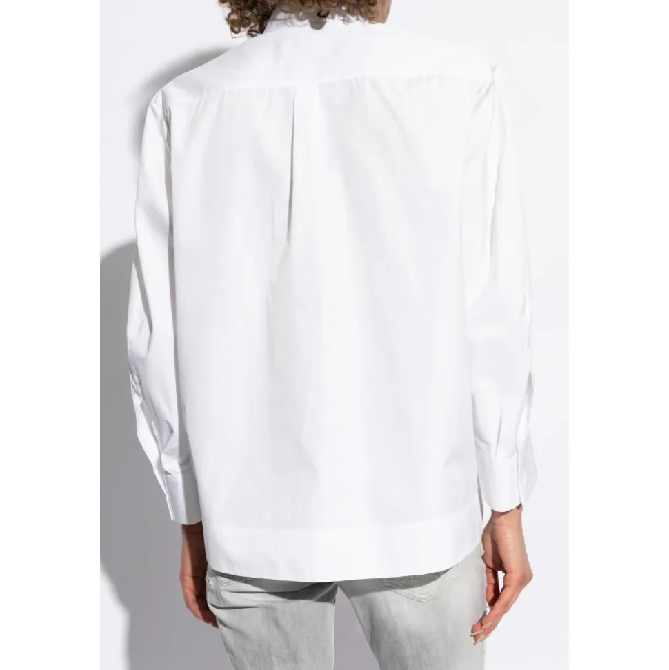 Langärmliges Shirt mit Logo-Stickerei