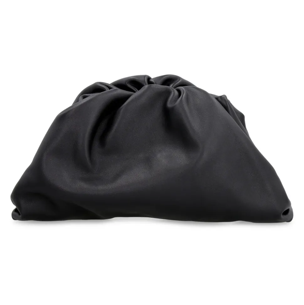 Leder Clutch mit Druckknopfverschluss