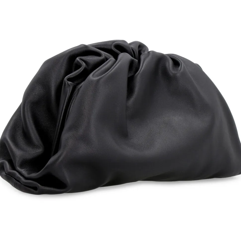 Leder Clutch mit Druckknopfverschluss