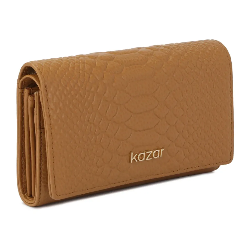 Lederbrieftasche mit exotischem Muster