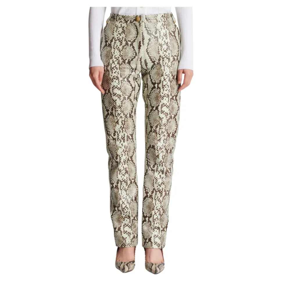 Lederhose im Schlangenleder-Look