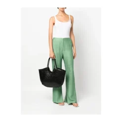 Lederne Tote Tasche mit Geflochtenem Design