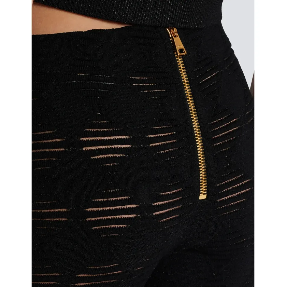 Leggings mit Diamantmuster und 6 Knöpfen