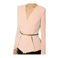 Leichte Crêpe-Jacke mit Gürtel