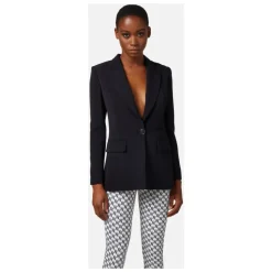 Leichte Crêpe-Jacke mit Revers