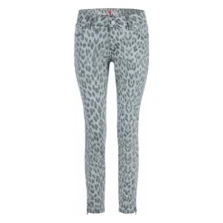 Leopard-Print Stretchjeans