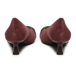 Lila Wildleder Absätze Burgund