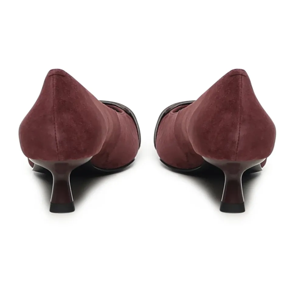 Lila Wildleder Absätze Burgund