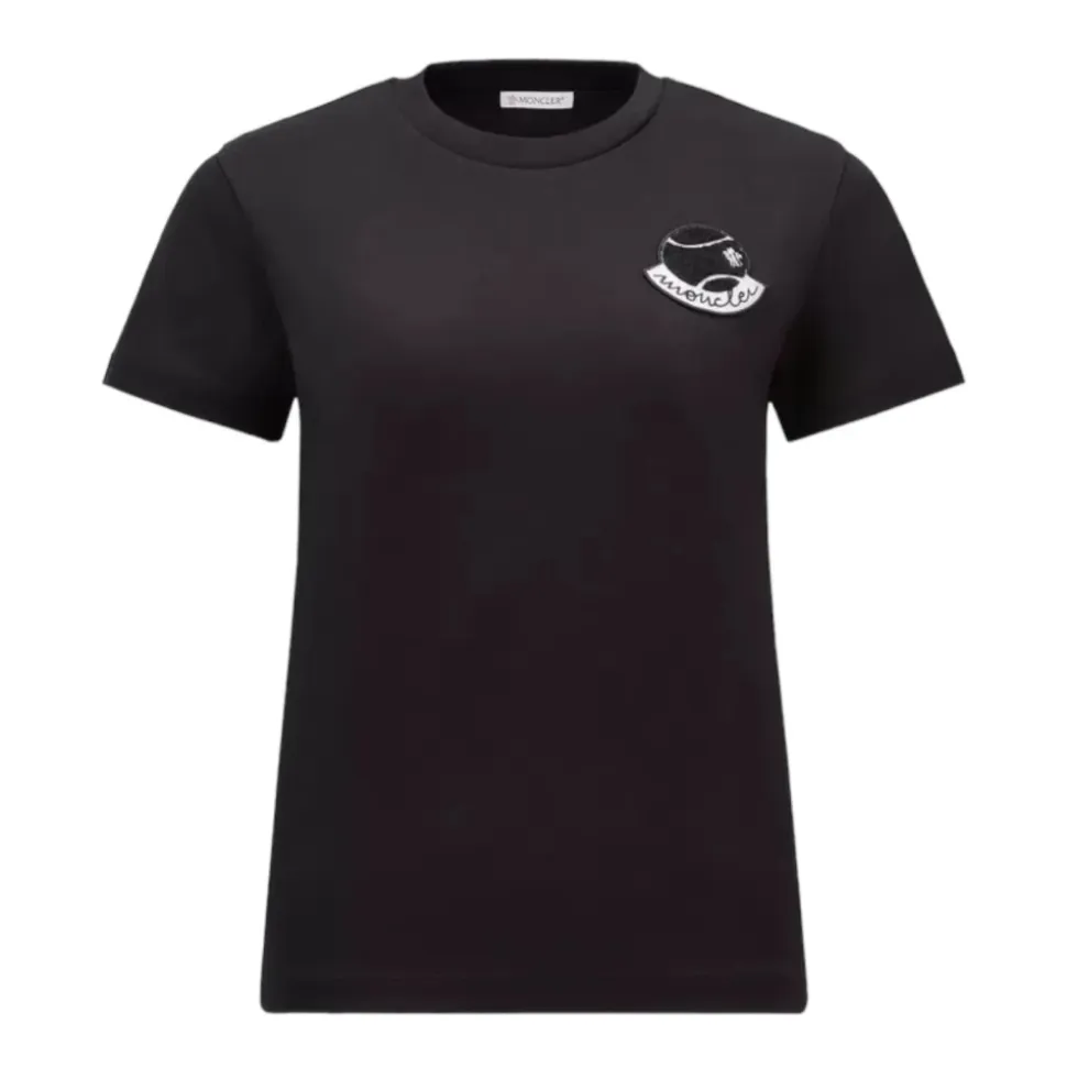 Logo-Patch Rundhals-T-Shirt