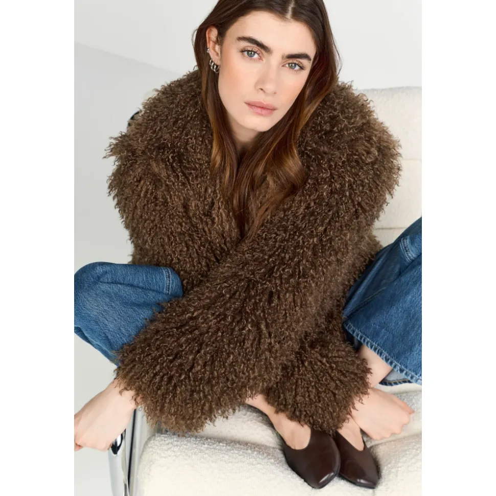 Long Hair Shearling Jacke
