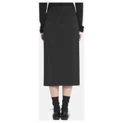Longuette Wollrock mit Seitenschlitz