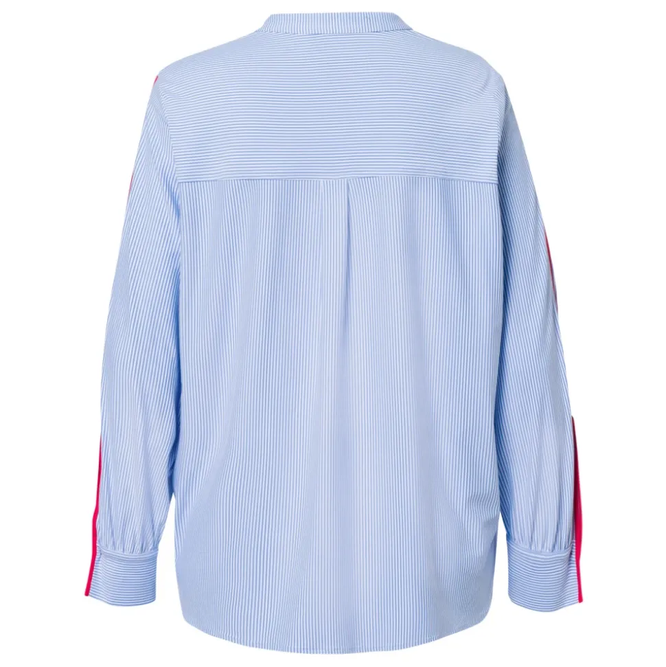 Lässige Bluse mit Kontraststreifen
