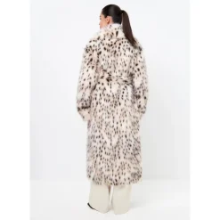 Luxe Mantel aus geflecktem Kunstfell