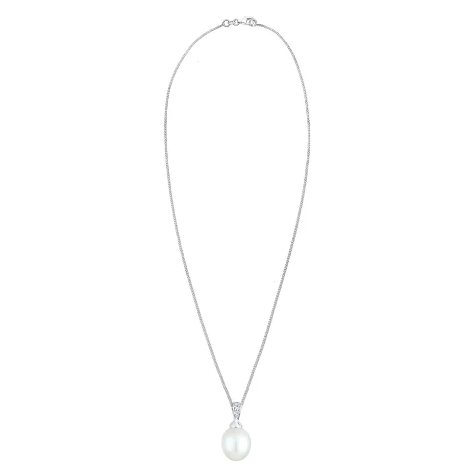 Luxuriöse Süßwasserperlenkette mit Diamant (0,04 ct)