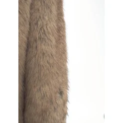 Luxuriöser Kunstpelzmantel Marrone