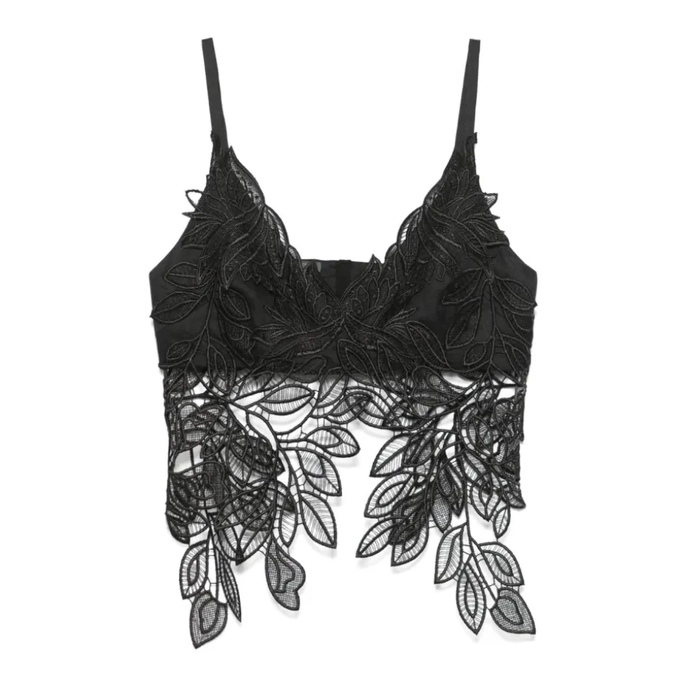 Macramé Foliage Crop Top