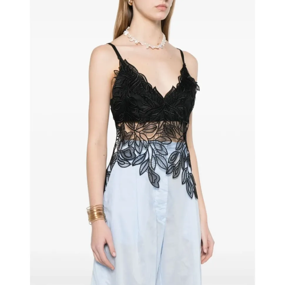 Macramé Foliage Crop Top