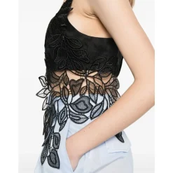 Macramé Foliage Crop Top