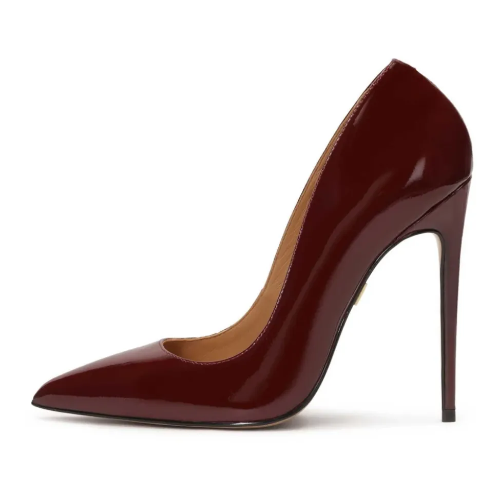 Maroon Lackleder Pumps