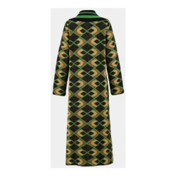 Maxi Mantel mit geometrischem Muster