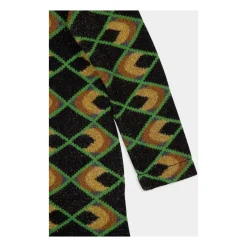 Maxi Mantel mit geometrischem Muster