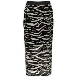 Mesh-Rock mit Animal-Print