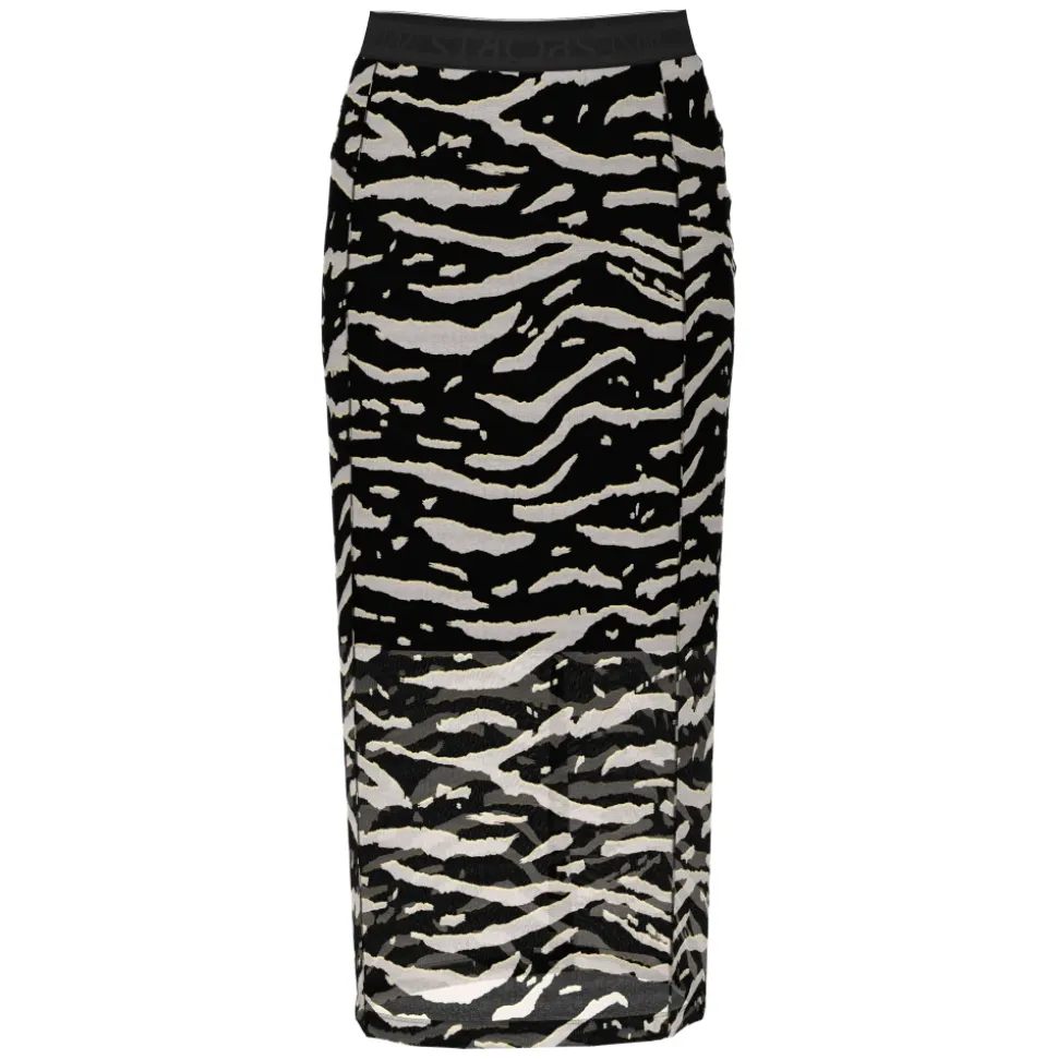 Mesh-Rock mit Animal-Print