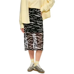 Mesh-Rock mit Animal-Print