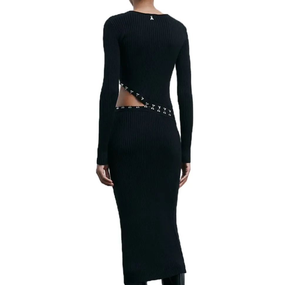 Midi Glam Rock Strickkleid
