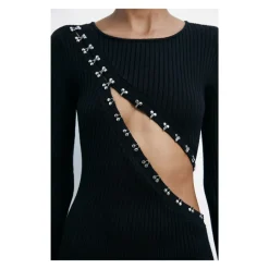 Midi Glam Rock Strickkleid