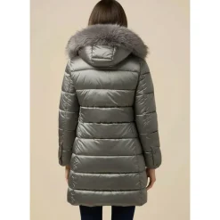 Midi-Daunenjacke mit Kapuze