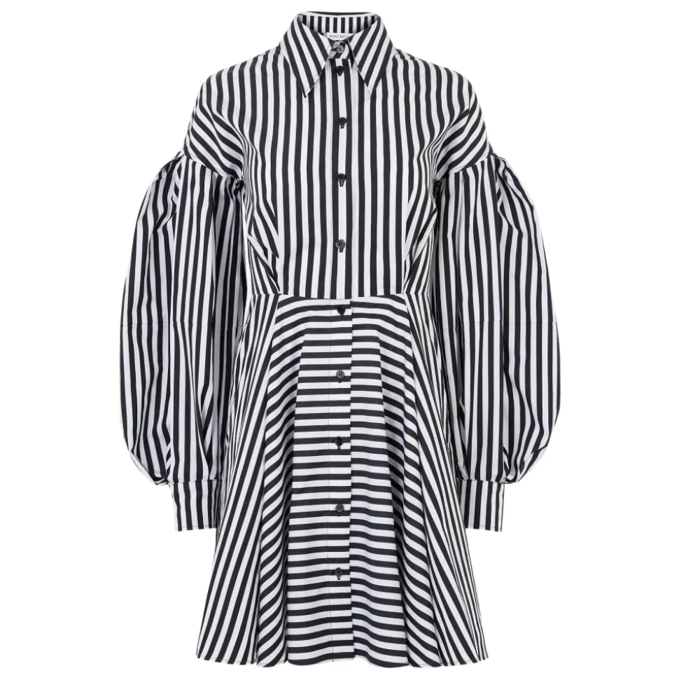 Midi-Kleid mit Cocoon-Ärmeln